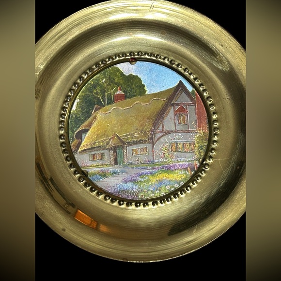 Vintage Made in England Small Miniature Brass Tin Plate 6.5” Shiny House House - Picture 4 of 4